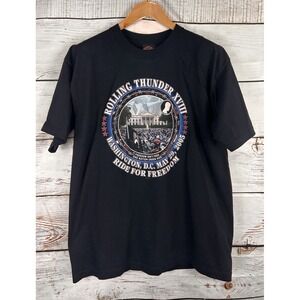 VTG Harley Davidson T-Shirt Adult XL Freedom Ride 2005‎ Washington DC USA Biker